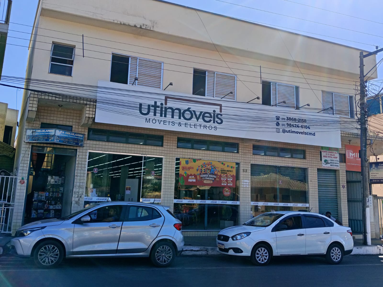 Fachada da loja Utimóveis de Conceição do Mato Dentro